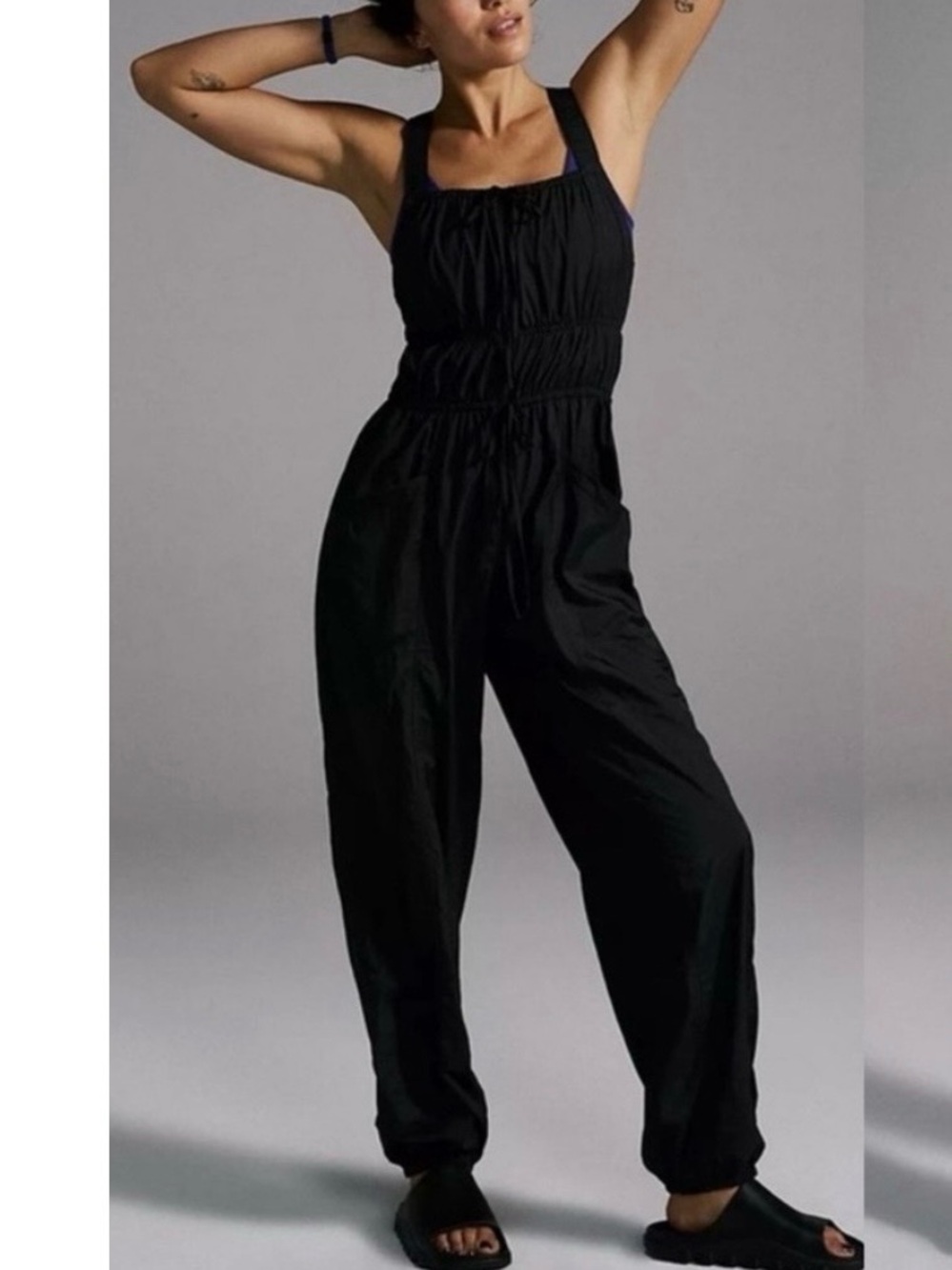 Free People Movement Tropic Sport Jumpsuit Black